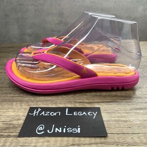 Adidas~Girl’s~Pink/Orange Sandal Thong Flip Flop~Size 3 US